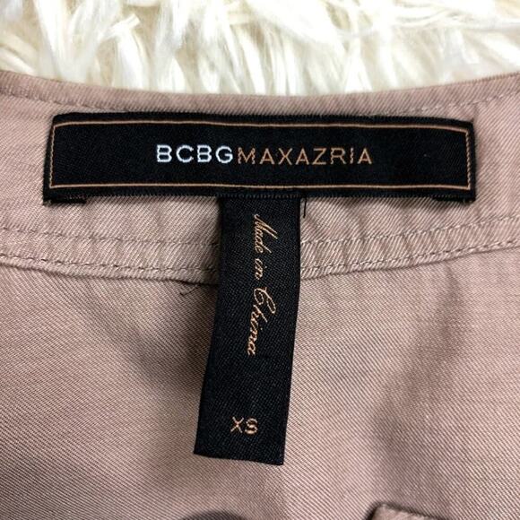 BCBGMaxAzaria Taupe Noah Utility Casual Dress XS - Picture 6 of 8